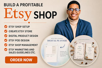 setup etsy shop design digital product and etsy pod etsy store listing etsy SEO