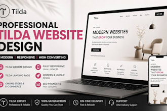 design a professional tilda website or high converting landing page