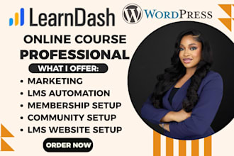 create elearning courses and lms setup with learndash wordpress learnworld tutor