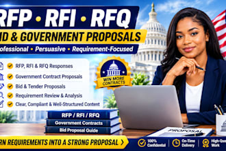 write rfp rfi rfq bid proposal and government contract response
