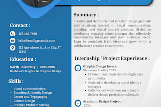 design professional resume CV design and cover letter