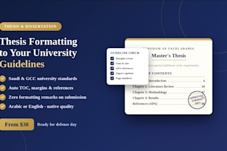 format your thesis or dissertation to your university guidelines