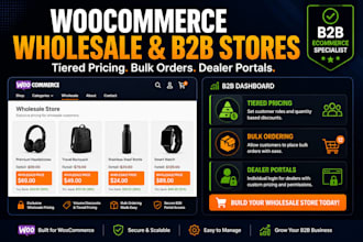 build custom woocommerce wholesale b2b ecommerce development store