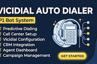 setup an auto dialer and p1 bot call center with vicidial setup and siptrunk
