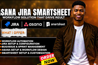 setup and automate asana, notion,smartsheet,n8n workflows for your business
