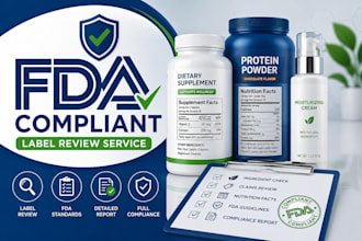 do fda registration, compliance, label review and product listing for cosmetic