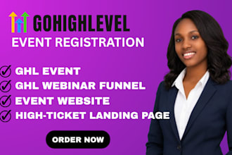 build ghl event registration funnel website automation
