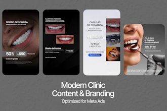 design modern dental social media posts, banners, and ads