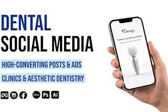 design modern dental social media posts, banners, and ads