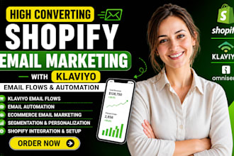 setup ecommerce shopify email marketing klaviyo email flows and automation store