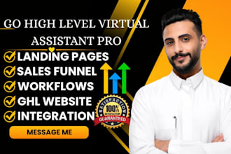 gohighlevel workflow automation expert ghl virtual assistant landing page expert