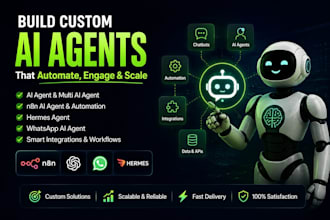 build ai agent, n8n ai agent, multi ai agent, hermes agent and whatsapp ai agent