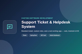 build you a custom support ticket and helpdesk system