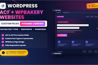 build or customize a wordpress website with acf, acf pro and wpbakery