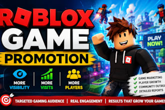 promote your roblox game to increase players, visits and engagement
