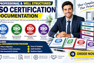 iso 9001, iso 45001, iso 14001 and iso 27001 documentation