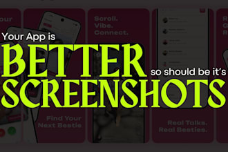 design app store screenshots for app store and play store
