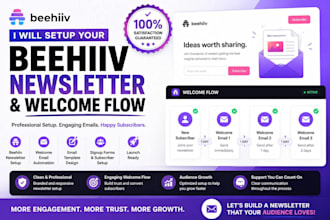 setup your beehiiv newsletter and welcome email flow