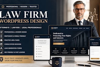 design attorney lawyer notary law firm website legal website wordpress website