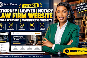 design attorney lawyer notary law firm website legal website wordpress website