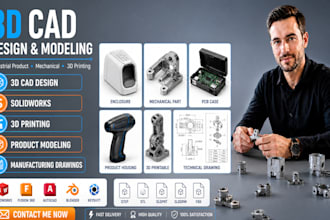 3d cad design 3d industrial product cad 3d modeling mechanical cad for printing