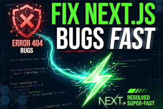 fix next js bugs, react errors, or optimize web performance