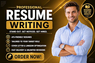 write, revamp, edit professional resume CV, ats resume and cover letter