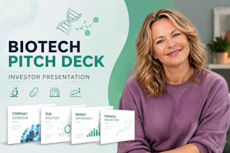 biotech pitch deck, life science investor presentation, powerpoint slide deck