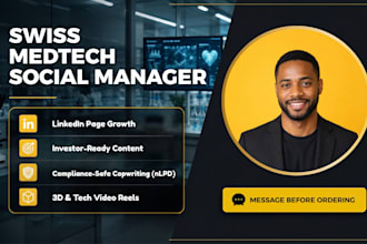 be your corporate social media manager or swiss medtech startups