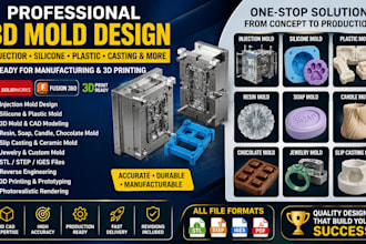 design injection mold , silicone 3d mold , plastic mold and 3d cad for printing