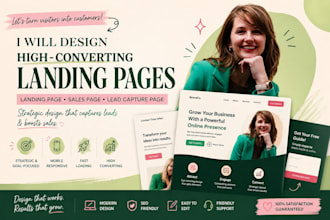 design a high coverting landing page, sales page or lead capture page