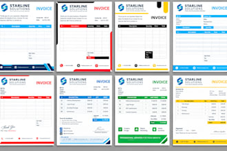 design editable invoice templates quotation receipts estimate and business forms