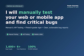 manually test your web or mobile app and find critical bugs