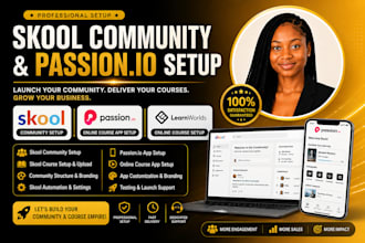 setup skool community skool course and passion io online course app passion io