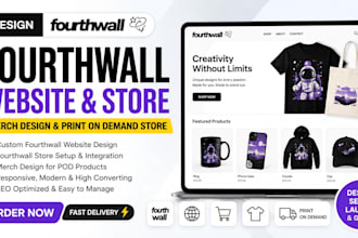 design fourthwall website fourthwall store merch design, print on demand store