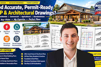 draw barndominium plan,floor house addition and metal building architecture plan