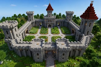 build minecraft buildings, castles, lobbies, spawns, fantasy, mega bases builds