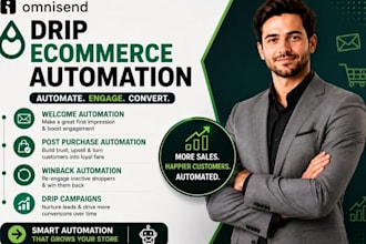 create omnisend drip ecommerce welcome post purchase and winback automation