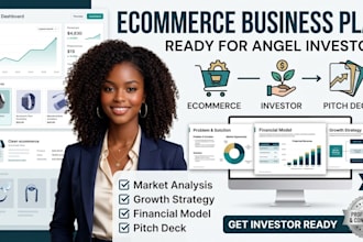 write ecommerce startup business plan for angel investors with pitch deck