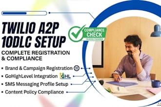 setup twilio a2p 10dlc gohighlevel sms registration compliances setup