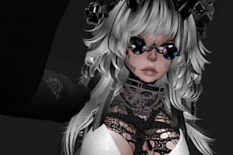 make gothic, dark fantasy, punk, anime, techwear, vampire, emo vrchat avatar