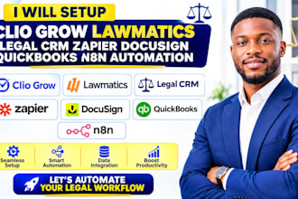 setup clio grow lawmatics legal zapier quickbooks docusign gmail n8n integration