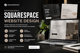 design or redesign squarespace website, business site, blog and landing page