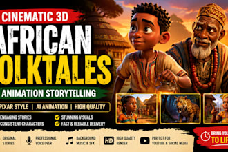create cinematic 3d african folktale animation storytelling