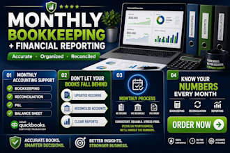 do monthly bookkeeping financial reporting reconciliation