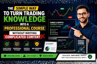create professional crypto and day trading ebook and online course