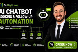 setup gohighlevel ai booking chatbot ghl lead follow up and automation workflow