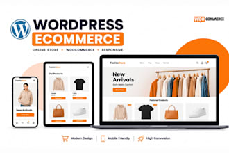design a professional wordpress ecommerce website, online store with woocommerce
