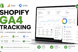 setup shopify ga4 ecommerce tracking and conversion tracking with GTM