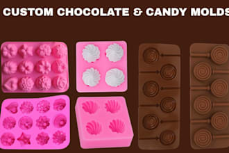 make custom silicone mold chocolate baking cookie candy food mold print stl